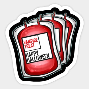 Blood Sample Blood Bag Bank Vampire Treat For Halloween Sticker